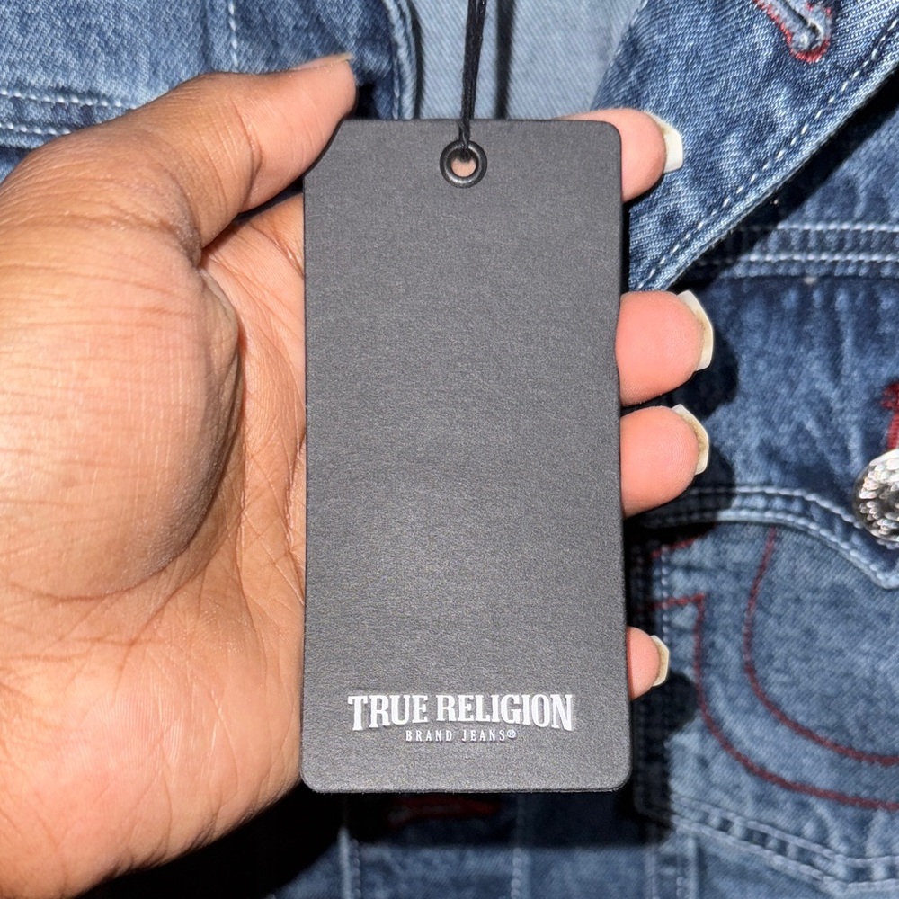 True Religion Dark Blue Denim Jacket - Picture 7 of 8